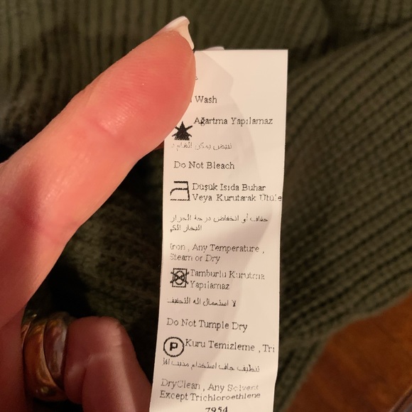 Olive knit sweater dress - Picture 7 of 7